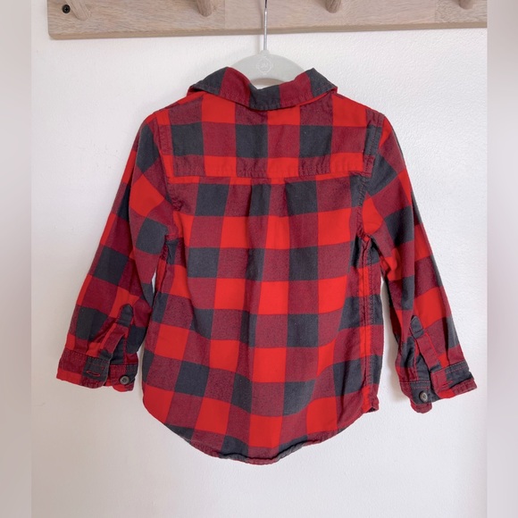 Cat & Jack Kids Flannel Button Down 3T - Picture 2 of 4